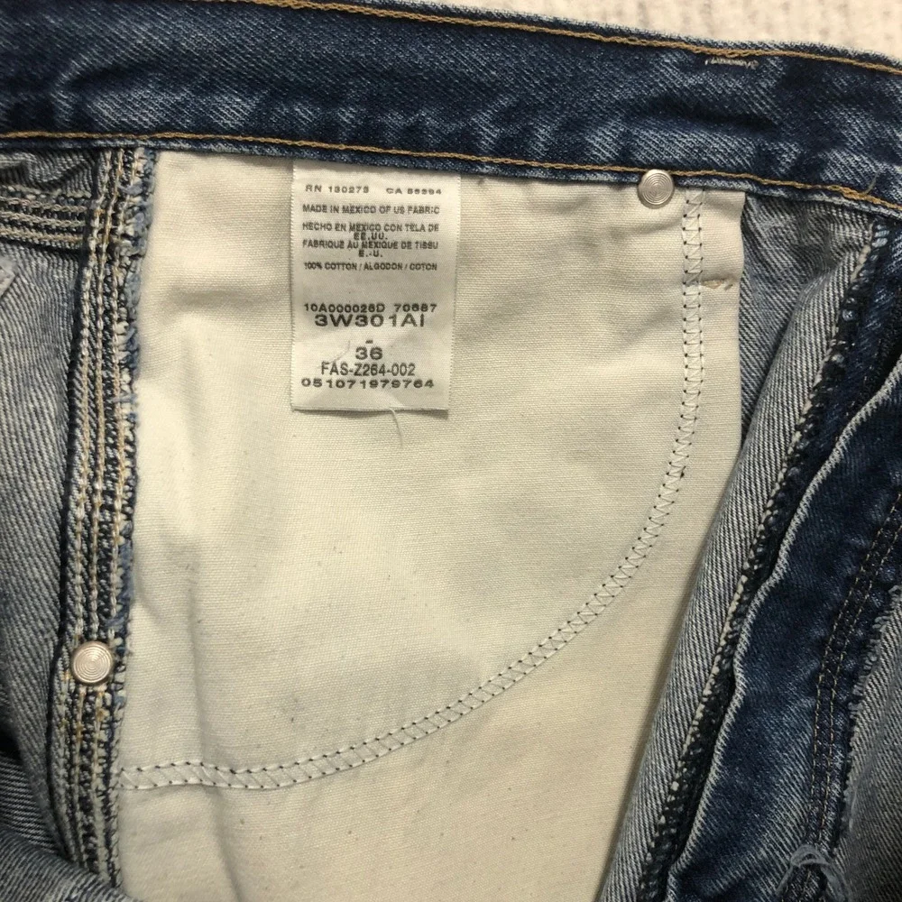 Rugged Shield Carpenter Denim Shorts Pockets Utility‎ Blue Size 36